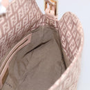 FENDI Zucchino Canvas Mamma Baguette Shoulder Bag Beige Gold Auth 215525V-20