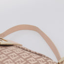 FENDI Zucchino Canvas Mamma Baguette Shoulder Bag Beige Gold Auth 215525V-8