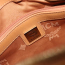MCM Vicetos Logogram Boston Bag PVC Leather Brown Gold Auth 215529-20
