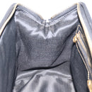 FENDI Pequin Canvas Boston Bag PVC Black Brown Auth 215539-20