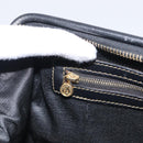FENDI Pequin Canvas Boston Bag PVC Black Brown Auth 215539-21