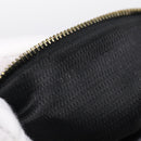FENDI Pequin Canvas Boston Bag PVC Black Brown Auth 215539-23