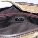 LOEWE Amazonas Hand Bag Suede Beige Silver Auth 215542V-17