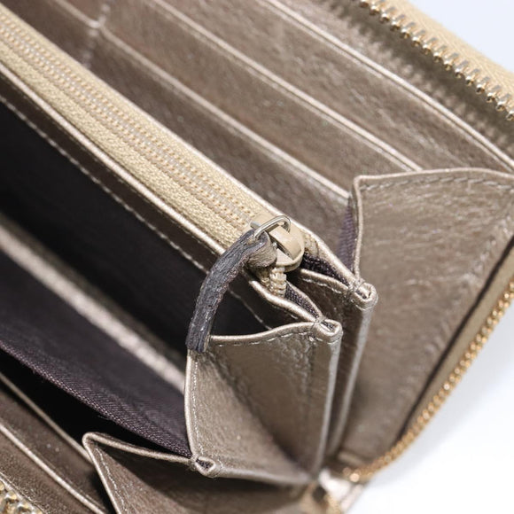 GUCCI Soho Long Wallet Leather Gold 308004 Auth 215554V