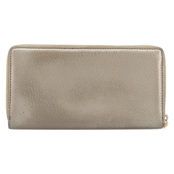 GUCCI Soho Long Wallet Leather Gold 308004 Auth 215554V