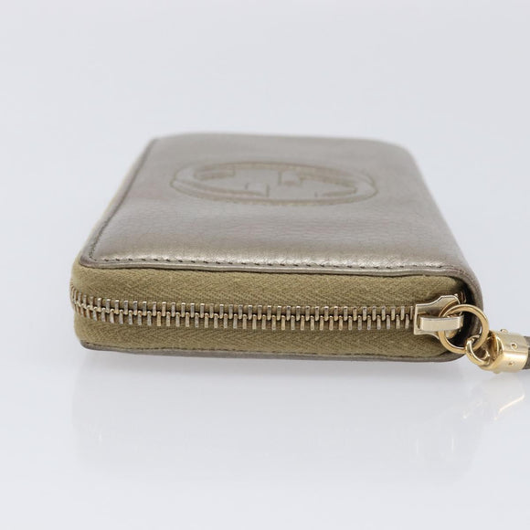GUCCI Soho Long Wallet Leather Gold 308004 Auth 215554V