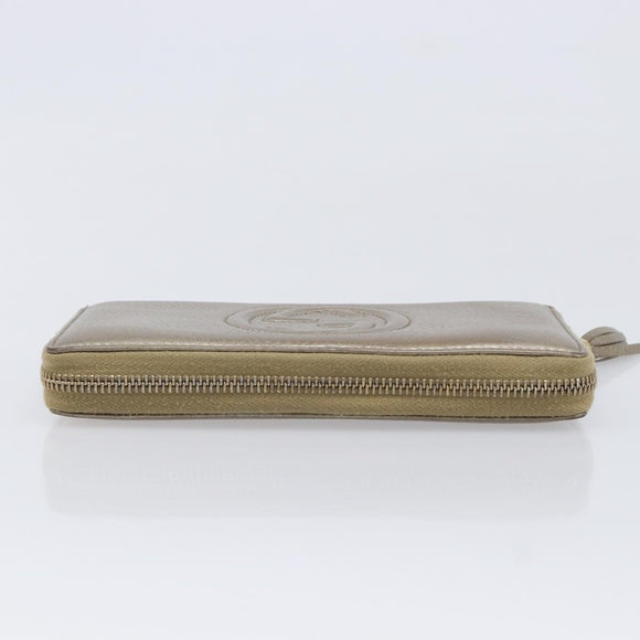 GUCCI Soho Long Wallet Leather Gold 308004 Auth 215554V