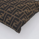 FENDI Zucca Canvas Tote Bag Black Brown Auth 215555-10