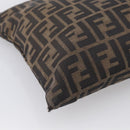 FENDI Zucca Canvas Tote Bag Black Brown Auth 215555-13