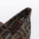 FENDI Zucca Canvas Tote Bag Black Brown Auth 215555-16