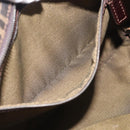 FENDI Zucca Canvas Tote Bag Black Brown Auth 215555-22