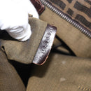 FENDI Zucca Canvas Tote Bag Black Brown Auth 215555-23