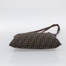 FENDI Zucca Canvas Tote Bag Black Brown Auth 215555-9