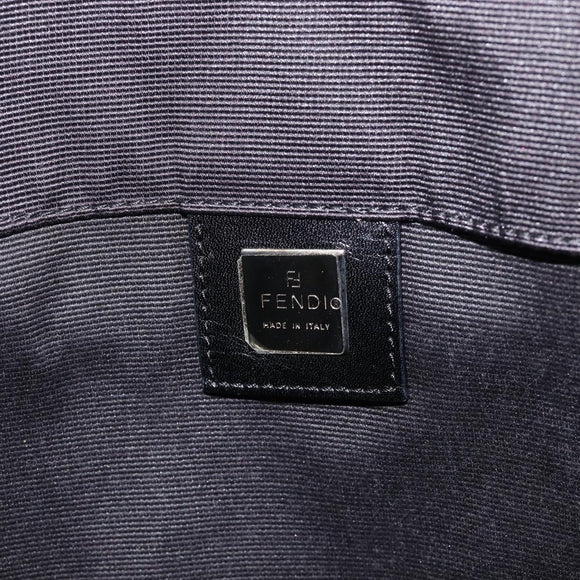 FENDI Tote Bag Canvas Black Auth 215557
