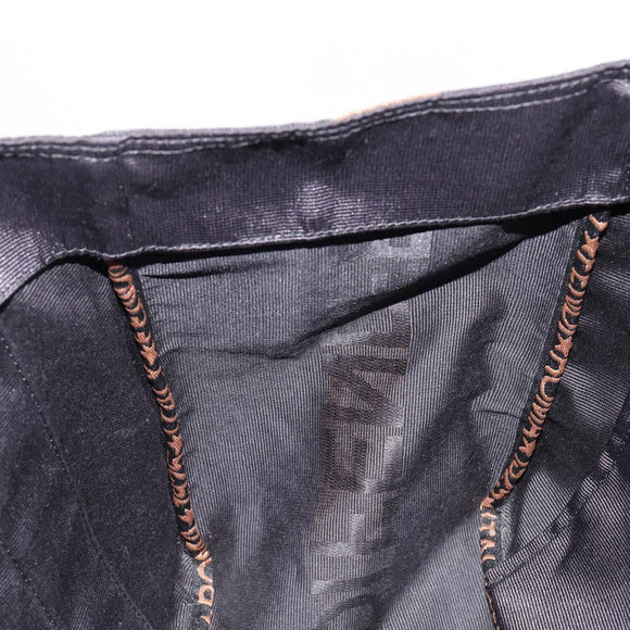 FENDI Tote Bag Canvas Black Auth 215557