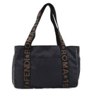 FENDI Tote Bag Canvas Black Auth 215557-2