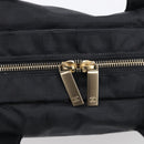 CHANEL New Travel Line Hand Bag Nylon Black Gold CC Auth 215558V-14