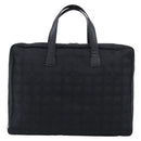 CHANEL New Travel Line Hand Bag Nylon Black Gold CC Auth 215558V-2