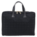 CHANEL New Travel Line Hand Bag Nylon Black Gold CC Auth 215558V-3