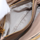 Miu Miu Hand Bag Leather 2way Beige Gold Auth 215564V-27