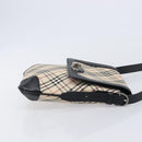 BURBERRY Nova Check Shoulder Bag Canvas Beige Silver Auth 215574V-4