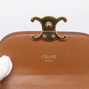CELINE Triomphe Compact Wallet PVC Black Gold Auth 215575V-13