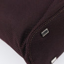 CELINE Shoulder Bag Canvas Bordeaux Silver Auth 215576-10
