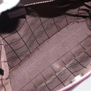 CELINE Shoulder Bag Canvas Bordeaux Silver Auth 215576-17