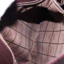 CELINE Shoulder Bag Canvas Bordeaux Silver Auth 215576-21