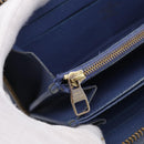LOUIS VUITTON Monogram Empreinte Zippy Wallet Blue M11969 LV Auth 215584-17