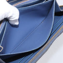 LOUIS VUITTON Monogram Empreinte Zippy Wallet Blue M11969 LV Auth 215584-20