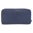 LOUIS VUITTON Monogram Empreinte Zippy Wallet Blue M11969 LV Auth 215584-3
