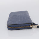 LOUIS VUITTON Monogram Empreinte Zippy Wallet Blue M11969 LV Auth 215584-4