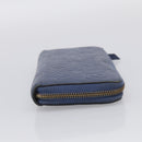 LOUIS VUITTON Monogram Empreinte Zippy Wallet Blue M11969 LV Auth 215584-5