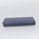 LOUIS VUITTON Monogram Empreinte Zippy Wallet Blue M11969 LV Auth 215584-7