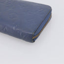 LOUIS VUITTON Monogram Empreinte Zippy Wallet Blue M11969 LV Auth 215584-8