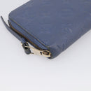LOUIS VUITTON Monogram Empreinte Zippy Wallet Blue M11969 LV Auth 215584-9