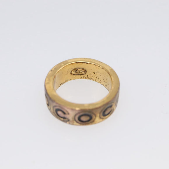 CHANEL Ring Metal Gold Tone #13(JP Size) CC Auth 215585
