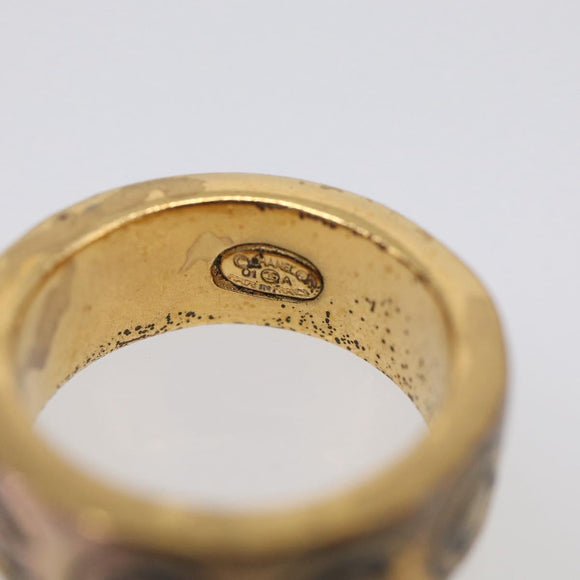 CHANEL Ring Metal Gold Tone #13(JP Size) CC Auth 215585