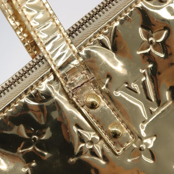 LOUIS VUITTON Monogram Miroir Bellevue GM Tote Bag Gold LV Auth 215596
