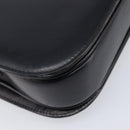 CELINE Horse Carriage Shoulder Bag Leather Black Gold Auth 215599V-13