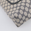 GUCCI GG Supreme Sherry Line Tote Bag PVC Navy Gold 39 02 003 Auth 215608A-11