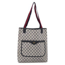 GUCCI GG Supreme Sherry Line Tote Bag PVC Navy Gold 39 02 003 Auth 215608A-2