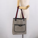 GUCCI GG Supreme Sherry Line Tote Bag PVC Navy Gold 39 02 003 Auth 215608A-21