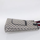 GUCCI GG Supreme Sherry Line Tote Bag PVC Navy Gold 39 02 003 Auth 215608A-5