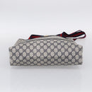GUCCI GG Supreme Sherry Line Tote Bag PVC Navy Gold 39 02 003 Auth 215608A-9