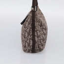 Christian Dior Trotter Canvas Accessory Pouch Brown Silver Auth 215610-4