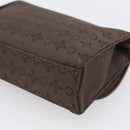 CELINE C Macadam Canvas Pouch Brown Silver Auth 215614-10