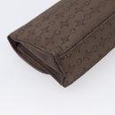 CELINE C Macadam Canvas Pouch Brown Silver Auth 215614-11