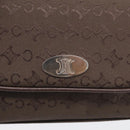 CELINE C Macadam Canvas Pouch Brown Silver Auth 215614-12